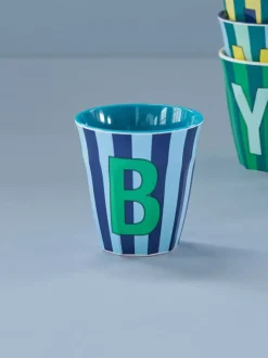 Melamin Bokstavkopp B H9 Striper