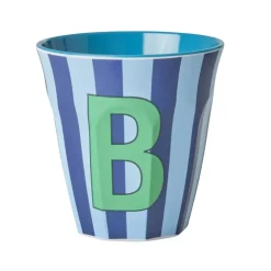Melamin Bokstavkopp B H9 Striper