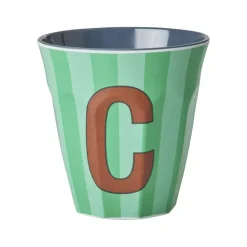 Melamin Bokstavkopp C H9 Striper