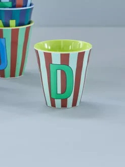 Melamin Bokstavkopp D H9 Striper