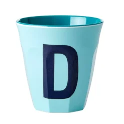 Melamin Bokstavkopp D H9 Turkis