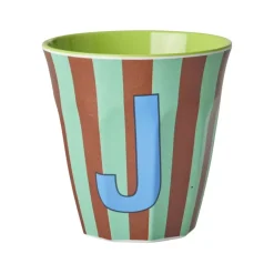 Melamin Bokstavkopp J H9 Striper