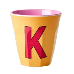 Melamin Bokstavkopp K H9 Oransj