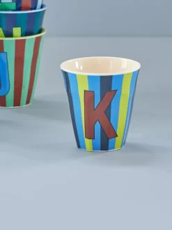Melamin Bokstavkopp K H9 Striper