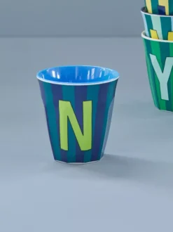 Melamin Bokstavkopp N H9 Striper