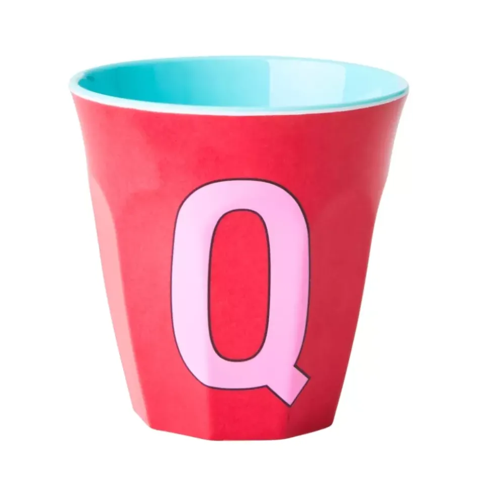 Melamin Bokstavkopp Q H9 Rosa