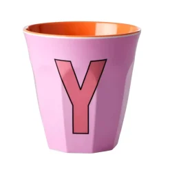 Melamin Bokstavkopp Y H9 rosa