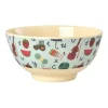 Melaminbolle Med Blått Abc Print - Medium - 700 Ml
