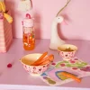 Melaminbolle Med Rosa Abc Print - Liten - 300 Ml