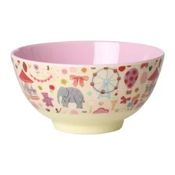 Melaminbolle Med Tivolitrykk - Rosa