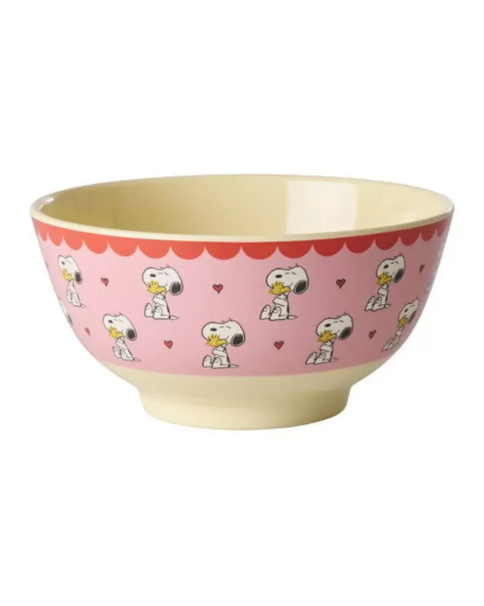 Melaminbolle Snoopy Rosa 700ml