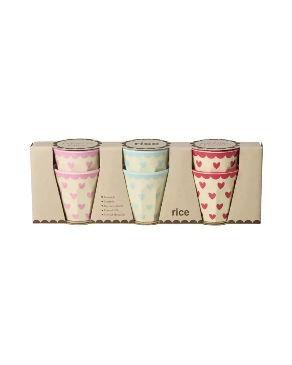 Melamin Espressokopper Favorite Hearts S/6