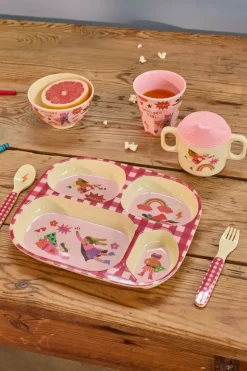 Melamin Gavesett Barn/Baby Hero Print Rosa