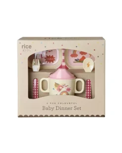 Melamin Gavesett Barn/Baby Hero Print Rosa