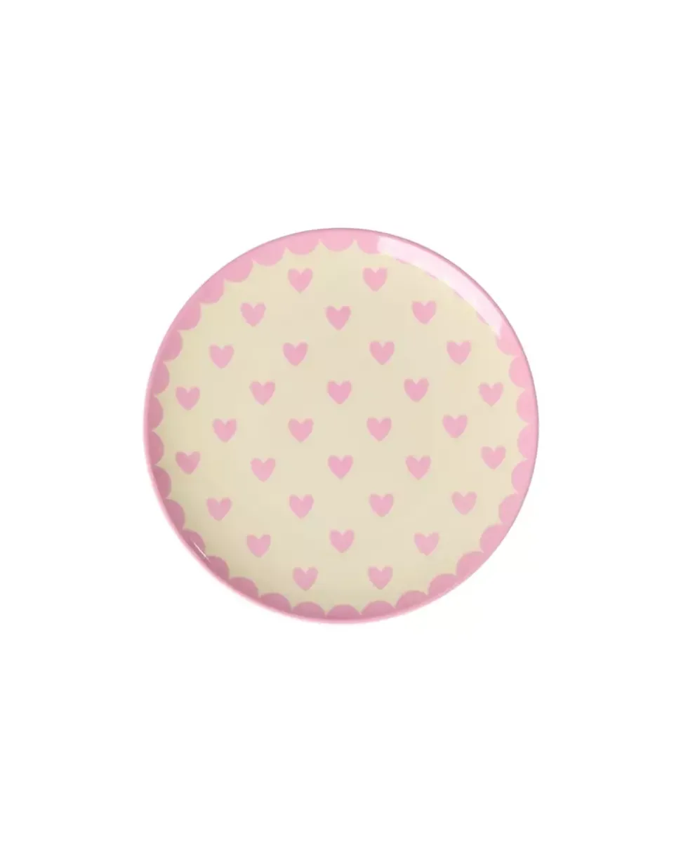 Melamin Kakeasjett Favorite Hearts Dark Pink