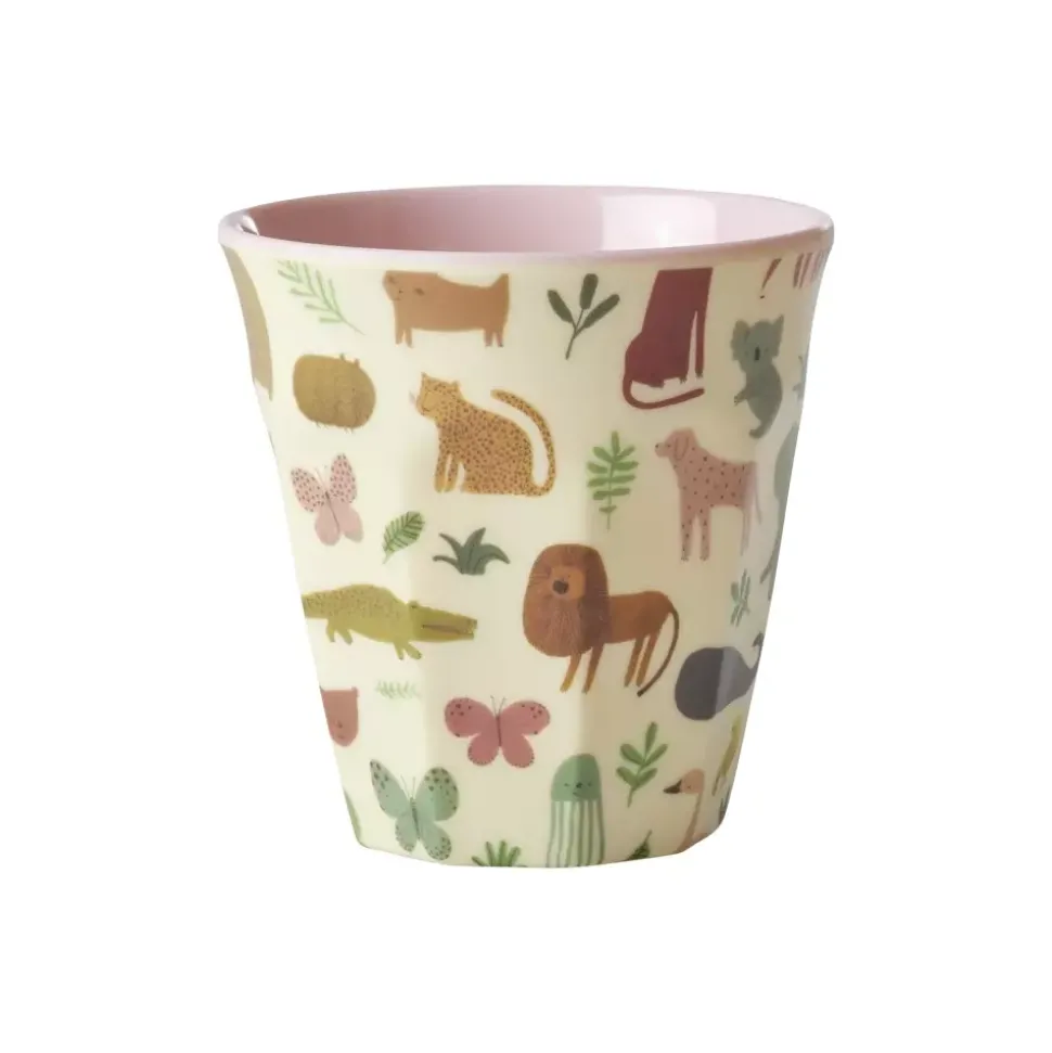 Melaminkopp Barn Sweet Jungle Pink
