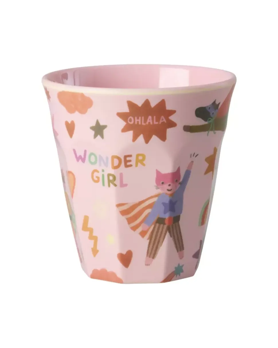 Melaminkopp Hero Print Rosa H9