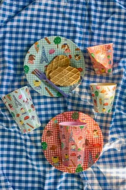 Melaminkopp Med Blått Kids In Paris Print - Medium - Blå - 250 Ml