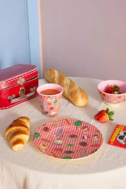 Melaminkopp Med Rødt Kids In Paris Print - Medium - Rosa - 250 Ml