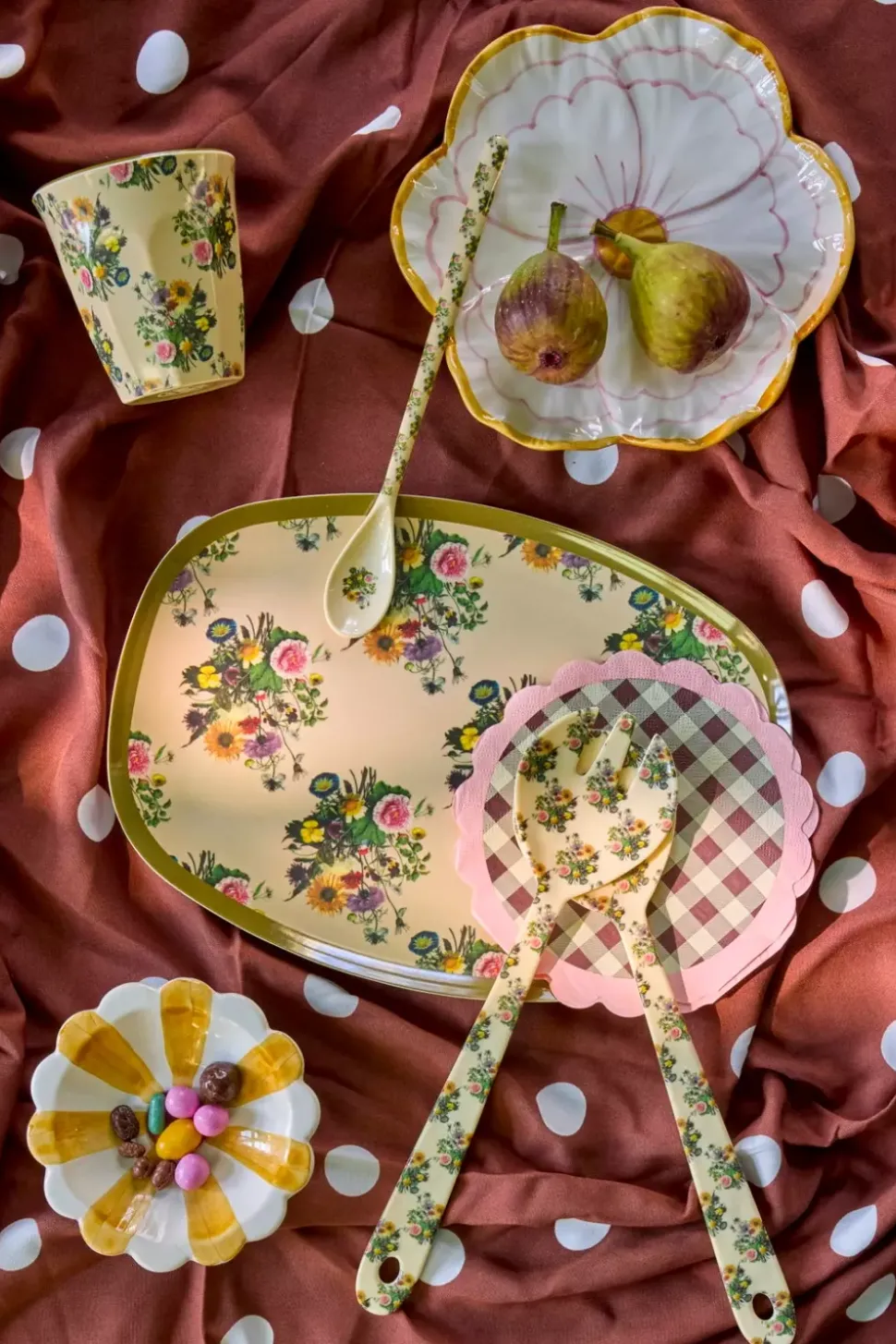 Melaminkopp Retrol Bouquet H9
