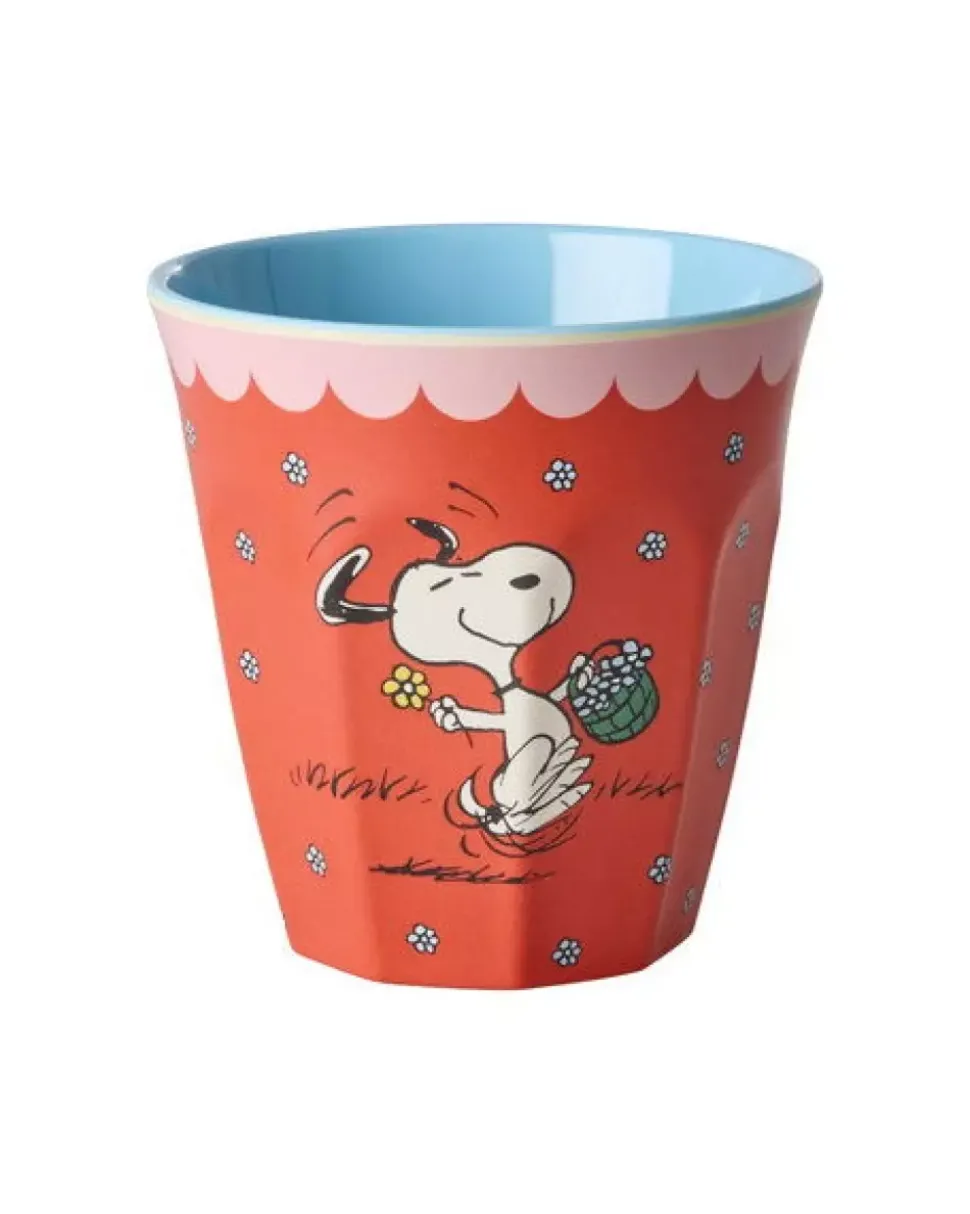 Melaminkopp Snoopy Rød H9