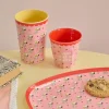 Melaminkopp Snoopy Rosa H9
