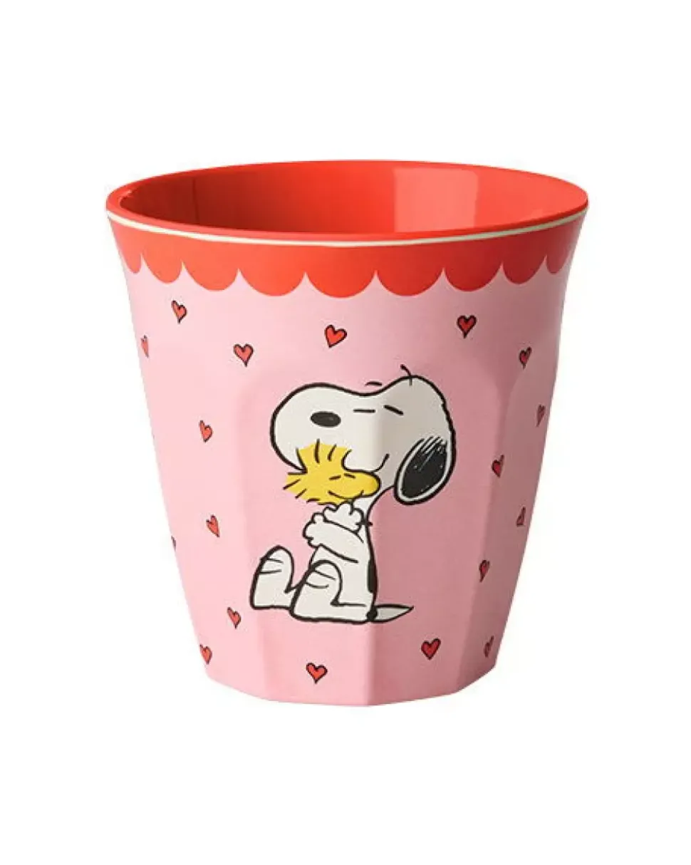 Melaminkopp Snoopy Rosa H9
