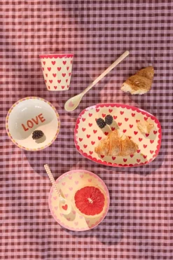 Melamintallerken Favorite Hearts Red Kiss
