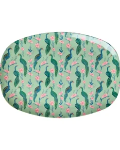 Melamintallerken Peacock Print