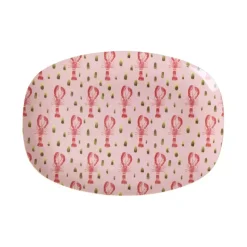Melamintallerken Pink Lobster