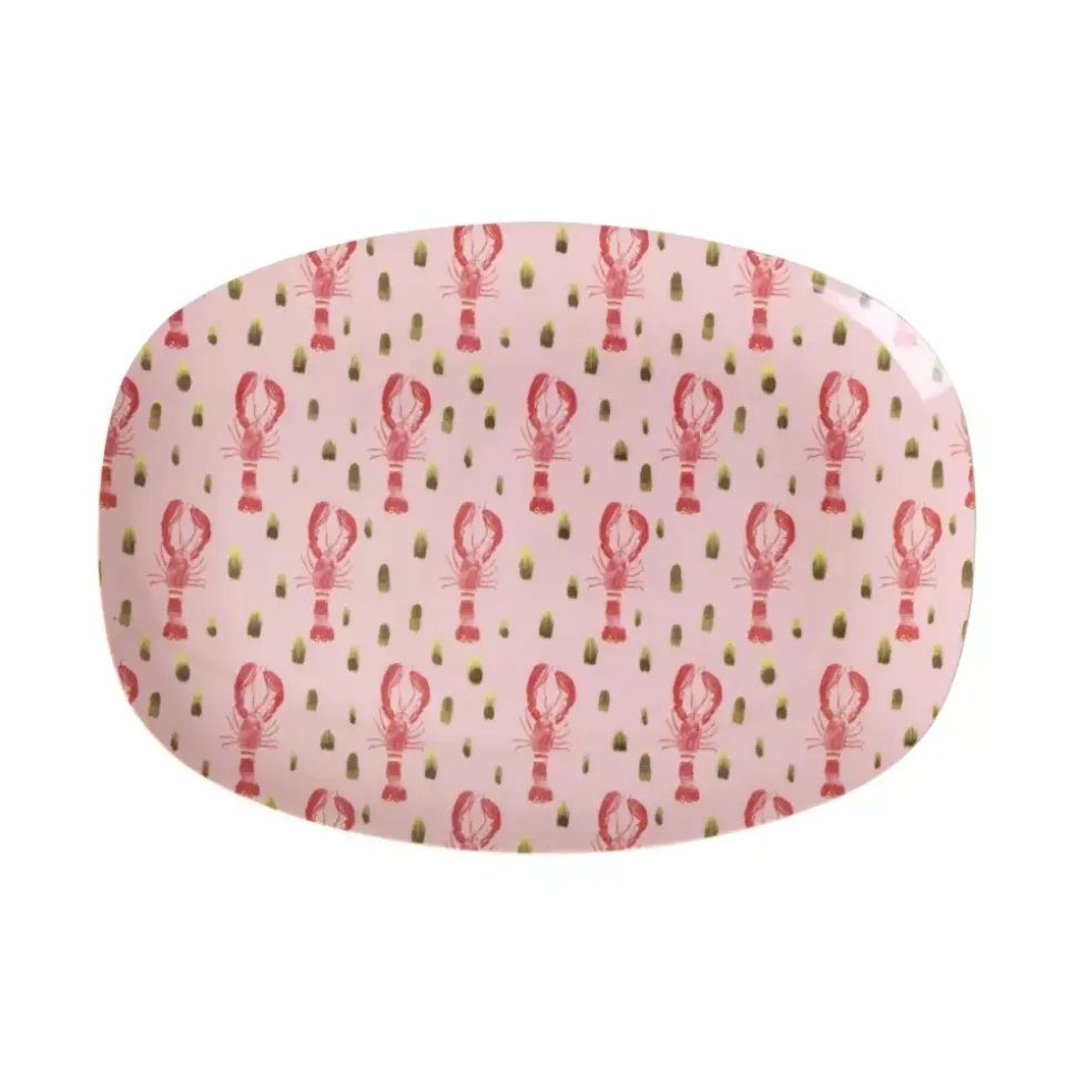 Melamintallerken Pink Lobster