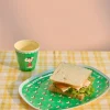 Melamintallerken Snoopy Grønn