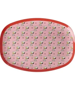 Melamintallerken Snoopy Rosa