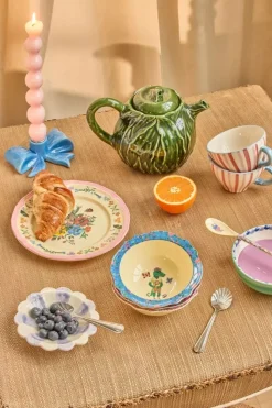 Melamin Vintagebolle Med Nathalie L'ete Trykk - Blå