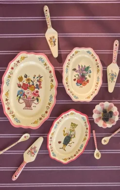 Melamin Vintage Serveringsfat Nathalie Lété Rødt