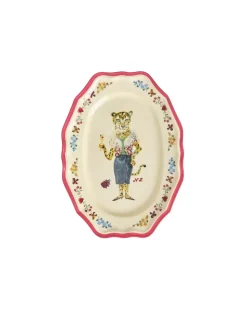 Melamin Vintage Serveringsfat Nathalie Lété Rødt