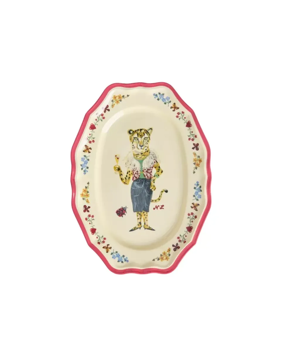 Melamin Vintage Serveringsfat Nathalie Lété Rødt