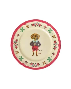 Melamin Vintage Sidetallerken Nathalie Lété Rødt