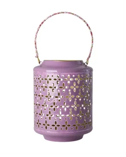 Metalllykt Med Blomstermønsterdesign – Lavendel