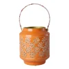 Metalllykt Med Blomstermønsterdesign – Oransje