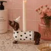 Mignon Lysestake Dachs Med Hatt Hvit