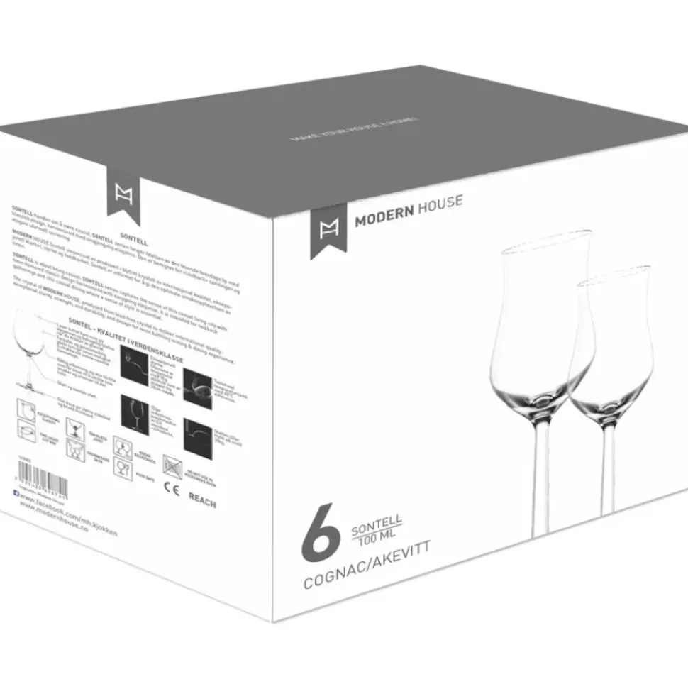 Modern House - Sontell - Cognacglass 6-pk - 10 cl