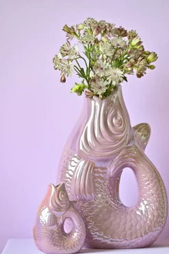 Monsieur Carafon Fiskevase S - Korallrød