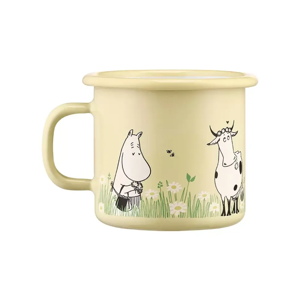 Moomin Emaljekopp - I Hagen Gul 2,5dl