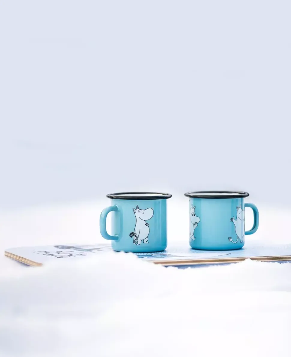 Moomin Emaljekopp - Moomintrollet Lys Blå