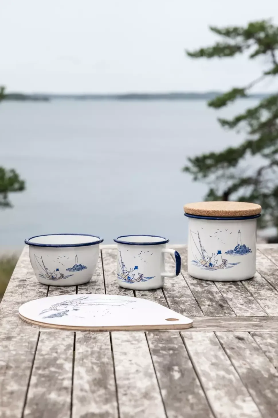 Moomin Emaljekopp - Sjømenn Hvit