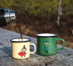 Moomin Emaljekopp - Snusmumrikken Mørk Grønn