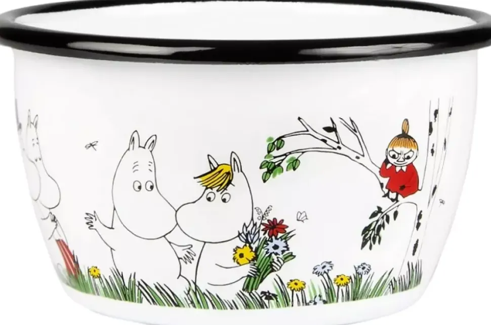 Moomin Emaljeskål - Glad Familie