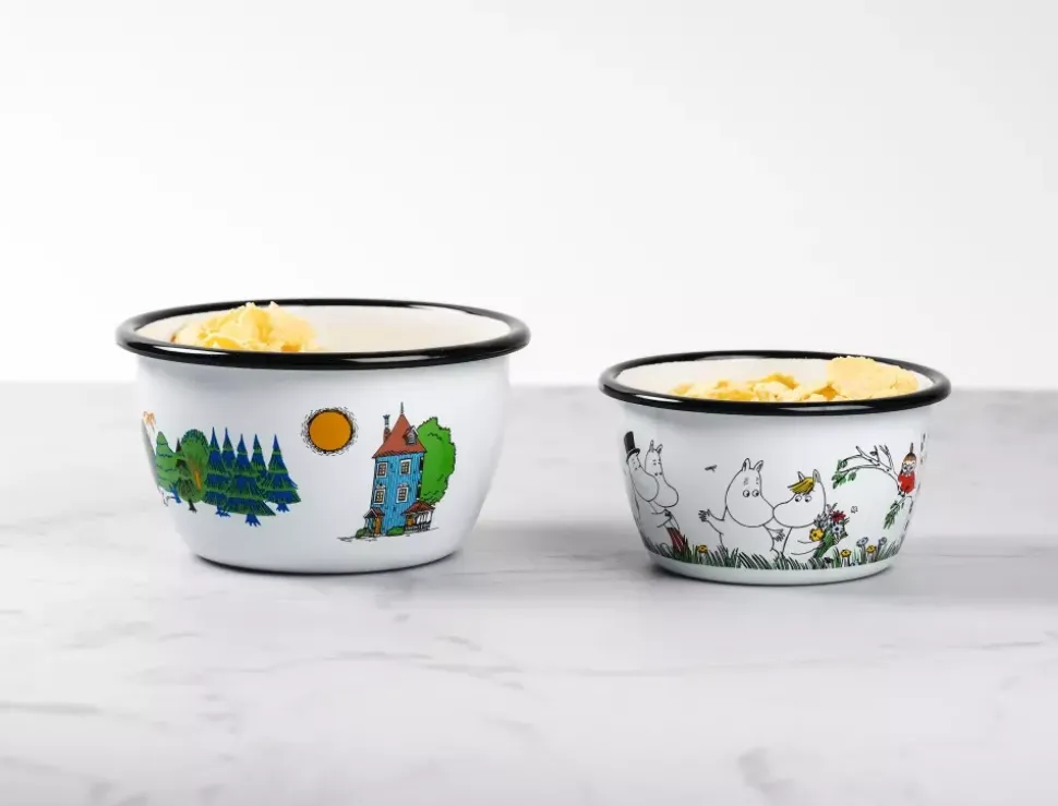 Moomin Emaljeskål - Glad Familie