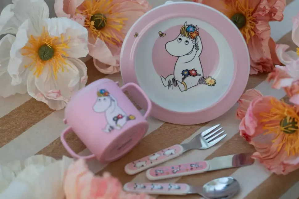 Moomin Eng Tallerken Med Sugekopp Rosa